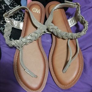 Tan sandals size 10